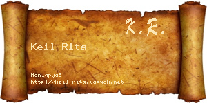 Keil Rita névjegykártya
